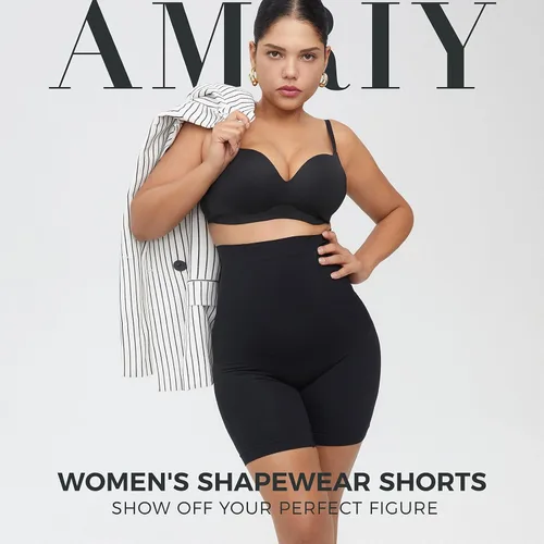 Vista 2 de AMRIY Fajas moldeadoras para mujer, control de abdomen, cintura alta, moldeadoras de cuerpo, pantalones cortos con levantamiento de glúteos, faja