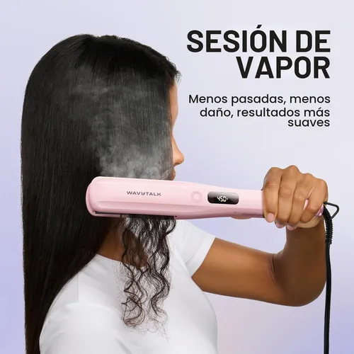 Vista 2 de Wavytalk Steam Sesh - Plancha de pelo y cepillo de vapor Steamline Pro