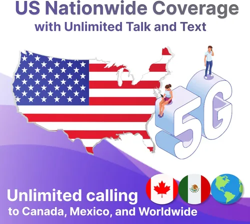 Vista 2 de Jethro Mobile Plan prepago – 30 días de conversación y texto ilimitados + 10 GB de datos de alta velocidad Funciona con iPhone, Android