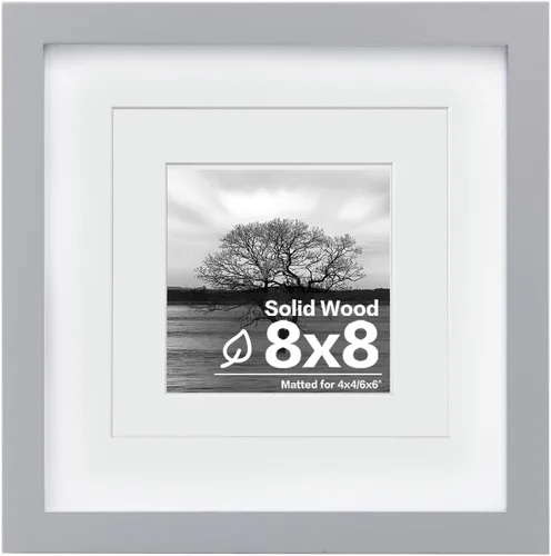Vista 82 de Egofine - Portarretratos de 4 x 6 pulgadas, de madera maciza con plexiglás, para fotos de 3.5 x 5 con paspartú o de 4 x 6 sin paspartú, para colocar