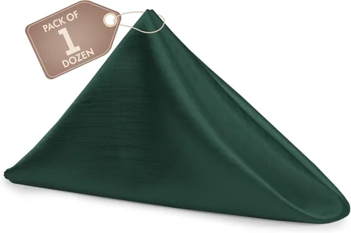 Vista 140 de Ultimate Textile -1 docena - Reversible Shantung Satin - Majestic - Servilletas de tela Majestic de 17 x 17 pulgadas color azul pizarra