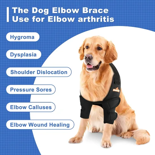 Vista 3 de NeoAlly Almohadillas protectoras para coderas de perro para codo canino y hombro, higroma de codo, displasia, osteoartritis, callos de codo, úlceras