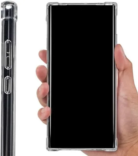 Vista 4 de Skinit Funda transparente compatible con Galaxy S22 Ultra, diseño oficial de logotipo de Mickey Mouse de Disney