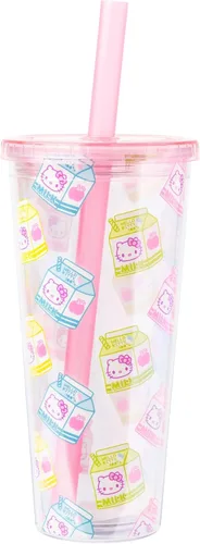 Vista 8 de Silver Buffalo Sanrio Hello Kitty, vaso de acero inoxidable con forma de lata, 11.8 onzas