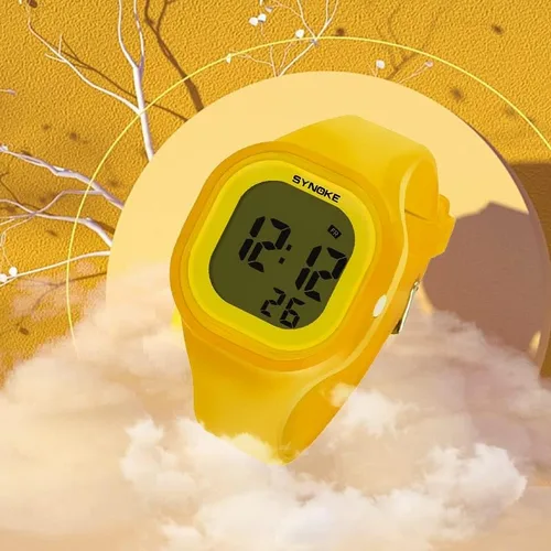 Vista 5 de Gosasa Reloj luminoso impermeable masculino y femenino del silicón del electrón los 164.0 ft de los relojes LED de los deportes de Digitaces