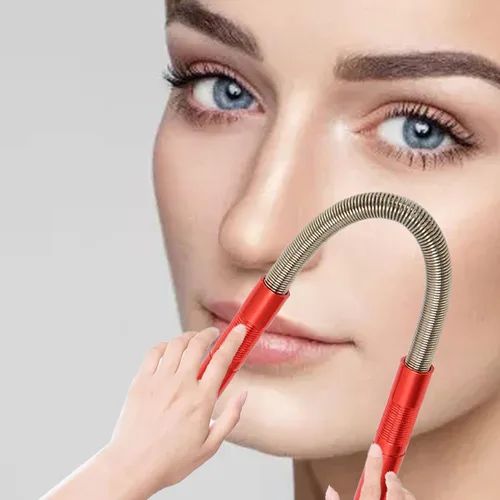 Vista 4 de Removedor de vello facial, herramienta de roscado de resorte, depiladora facial depiladora depiladora facial de resorte para mujer, bobina