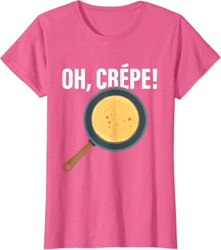 Vista 18 de Divertido juego de palabras "Oh, Crepe!" para crepes y pasteleros, Negro