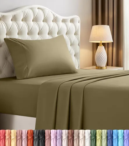 Vista 15 de Utopia Bedding - Juego de sábanas de microfibra cepillada, resistente al encogimiento y a la decoloración, de fácil cuidado, 3 piezas, tamaño Beige