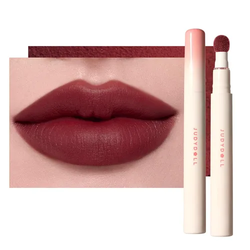 Vista 22 de JUDYDOLL - Lápiz labial para mujer, color rojo mate, larga duración N12 Toffee Peach