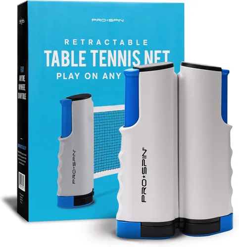 Vista 2 de PRO-SPIN Red de ping pong retráctil – Red de tenis de mesa de 72 pulgadas con abrazaderas Red de ping pong portátil para cualquier mesa Incluye