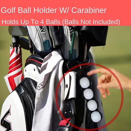Vista 3 de Kit de accesorios de golf – Incluye toalla, soporte para bolas, cepillo, herramienta de reparación de Divot, 2 plantillas de alineación de bolas