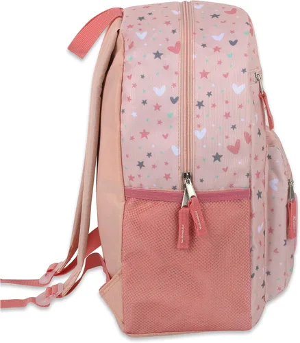 Vista 4 de Mochila para niña con apliques de peluche y bolsillos múltiples