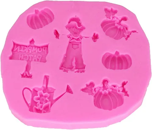 Vista 8 de Moldes de silicona con forma de espantapájaros de calabaza para Halloween, herramientas de decoración de pasteles, bricolaje, chocolate, dulces