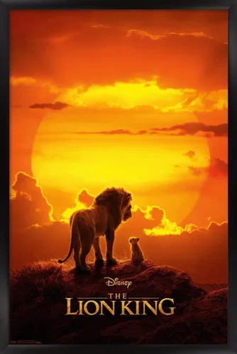 Vista 8 de Trends International Disney El Rey León - Póster de pared Mufasa y Simba, 14.725 x 22.375 pulgadas, versión enmarcada de madera de granero Versión