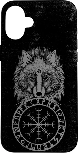 Vista 23 de Viking Aegishjalmur Runes Fenrir Odin Helm of Awe Phone Case for iPhone 17