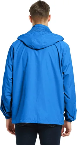 Vista 13 de Chaqueta impermeable cortavientos ligera para hombre con capucha extraíble