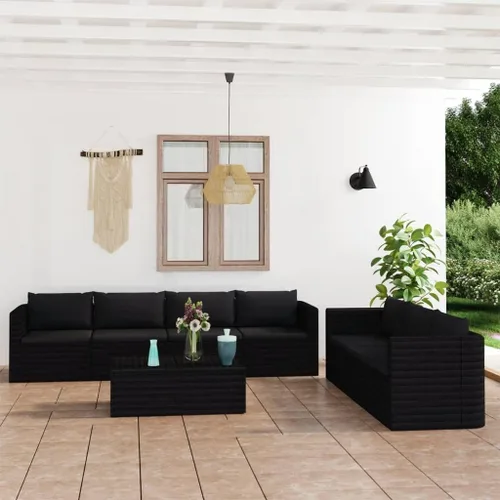 Vista 14 de Juego de sala de patio de 9 piezas con cojines, sofá casual, muebles de conversación, muebles de piscina al aire libre, utilizado en sala de estar