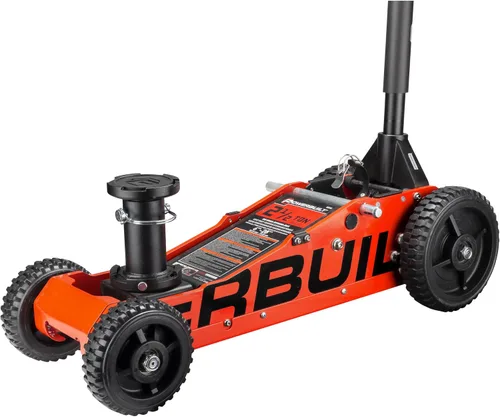 Vista 11 de Powerbuilt Gato de garaje de triple elevación de 3000 libras, vehículo resistente, camión, automóvil, motocicleta, elevación de transmisión