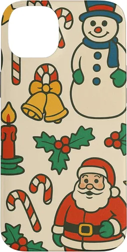 Vista 15 de Patrón retro de los años 90, decoración nostálgica de vacaciones para iPhone 16