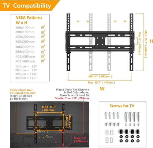 Vista 9 de Base universal para TV de mesa con soporte giratorio para pantallas planas de plasma LED LCD de plasma de 27, 32, 37, 40, 43, 46, 50, 55, 60