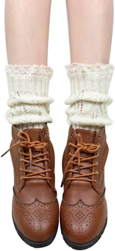 Vista 2 de Calcetines de punto para botas de mujer, ideal como regalo de invierno