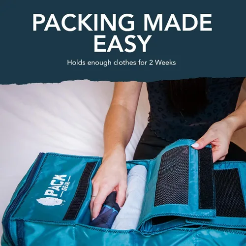 Vista 8 de Pack Gear Organizador colgante de maleta, cubos de embalaje plegables esenciales de viaje, paquete grande o equipaje de mano, organizador de estante