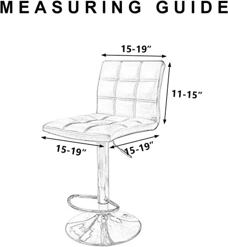 Vista 6 de WOMACO - Funda para taburete de bar con respaldo impreso, para sala de comedor, giratoria, cuadrada, funda para asiento de silla de bar, protector