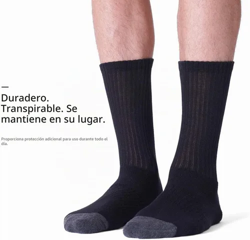 Vista 3 de CelerSport - Calcetines deportivos para botas de trabajo para hombre con Negro