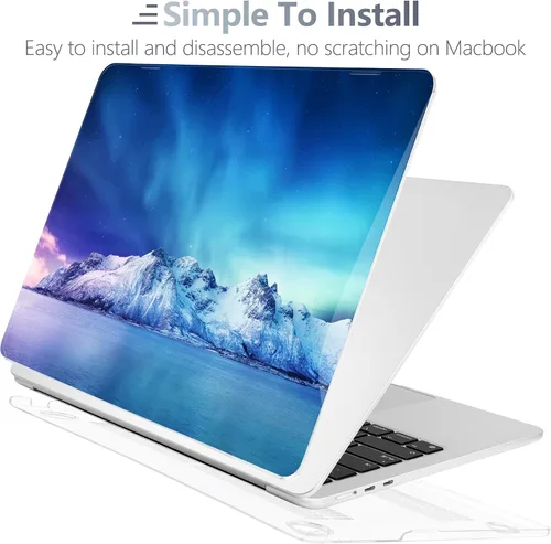 Vista 3 de Batianda Funda para MacBook Air de 15 pulgadas 2024 M3 2023 M2 modelo A3114/A2941, carcasa rígida de plástico de diseño único, cubierta de teclado