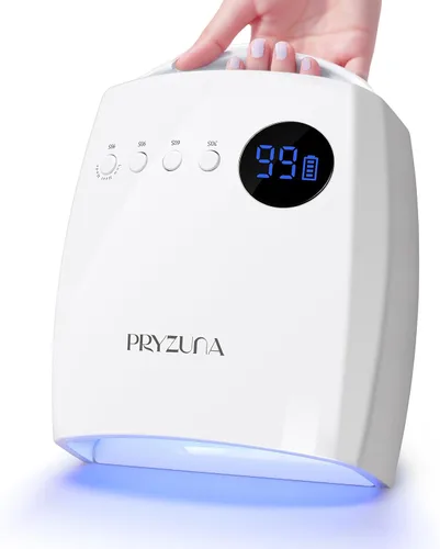 Vista 10 de Lámpara de uñas LED UV, luz UV inalámbrica de 72 W para uñas de gel con 45 Rosa