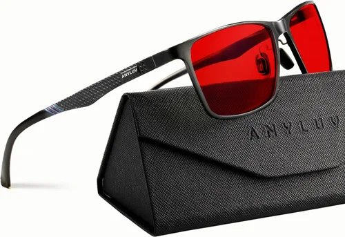 Vista 52 de ANYLUV Blue Light Glasses Men, Relieve Eyestrain and Eye Protection, Al-Mg Metal Computer Blue Light Blocking Glasses