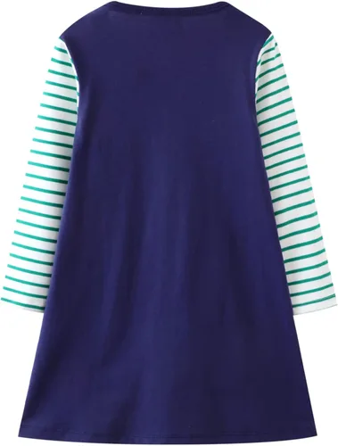 Vista 2 de Youlebao Ropa de manga larga para niñas pequeñas, vestidos de otoño e invierno para niñas de 2 a 7 años