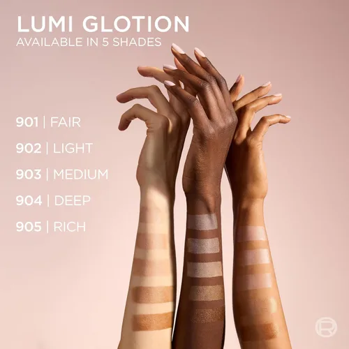 Vista 8 de L'Oréal Paris Maquillaje True Match Lumi Glotion, Potenciador de brillo natural, Iluminador resaltador, Gotas bronceadoras para un brillo bañado por