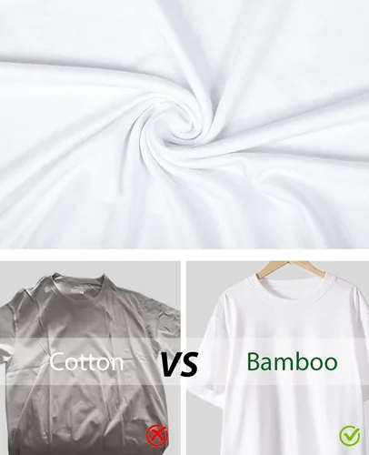 Vista 5 de QUALFORT Camiseta básica casual de manga corta para hombre, ultra suave, ligera y fresca