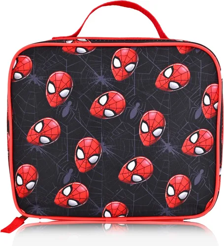 Vista 12 de Fast Forward Marvel Avengers - Lonchera para niños, lonchera aislada para niños, niñas, unisex, niños pequeños, lonchera reutilizable negra