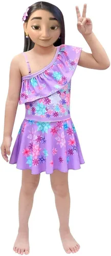 Vista 3 de Henwei Encanto - Traje de baño de una pieza para niñas y niños pequeños