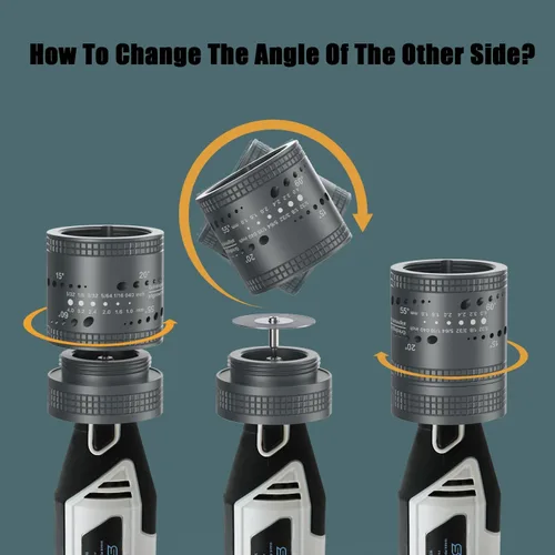 Vista 4 de Afilador de tungsteno para soldadura Tig, 6 tamaños y 8 ángulos Cabezal de amoladora de electrodo de tungsteno, accesorios de soldadura TIG