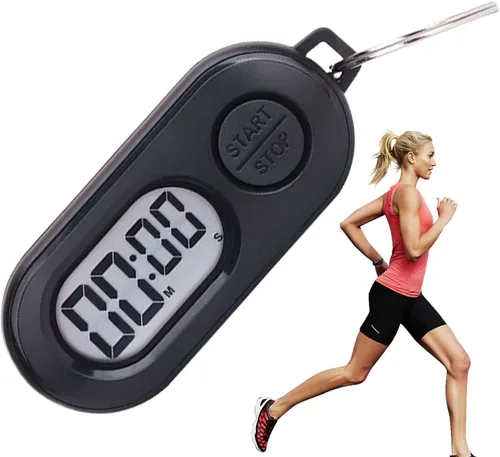 Vista 7 de Pequeño llavero con temporizador digital, cronómetro de alta precisión para experimentos de horneado de fitness, temporizador de ABS portátil