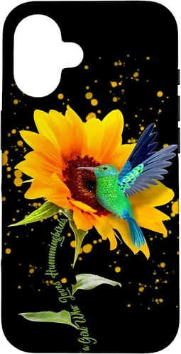 Vista 32 de Just a Girl who Love Hummingbirds Sunflower Bird Cute Flower Case for iPhone 17