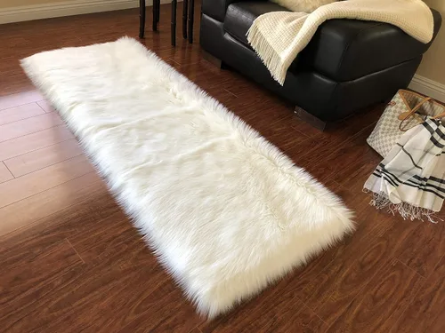 Vista 21 de LAMBZY Alfombra rectangular de piel de oveja sintética, súper suave, hipoalergénica, de felpa, lujosa alfombra de felpa sedosa para dormitorios