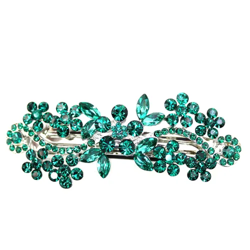 Vista 24 de Faship Clip de pasador de pelo de cristal floral AB multicolor