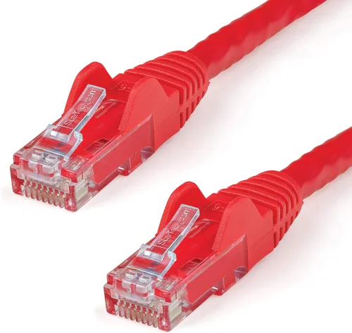 Vista 19 de StarTech Cable Ethernet CAT6 de 6 pulgadas – Cable Ethernet CAT 6 Gigabit amarillo -650 MHz 100 W PoE RJ45 UTP Network/Patch Cord Snagless w/Strain