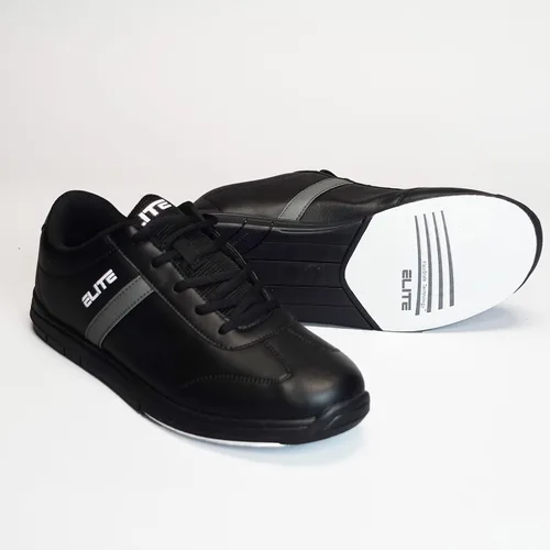 Vista 4 de ELITE Zapatos de bolos deportivos básicos con cordones para hombre con suela deslizante universal para jugadores diestros o zurdos