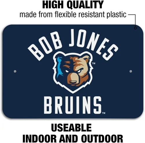 Vista 2 de Bob Jones University Bruins Logo Home Business Office Sign – Plástico – 6" x 9" (15.3cm x 22.9cm)