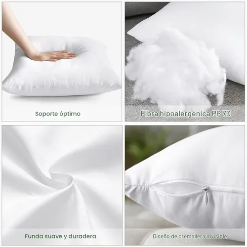 Vista 4 de OTOSTAR Cojín de almohada de 12 x 20 pulgadas, cojín interior suave y esponjoso, relleno de cojín blanco decorativo
