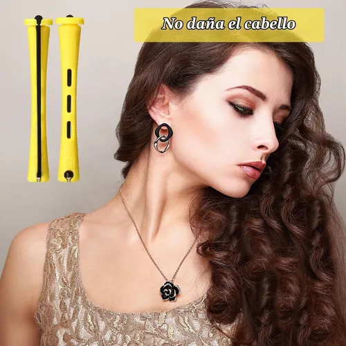 Vista 6 de WILLBOND 60 Piezas Varillas Cortas para Permanente Varillas para Permanente de Cabello Natural con Banda de Goma Elástica Kit de Ondas Frías