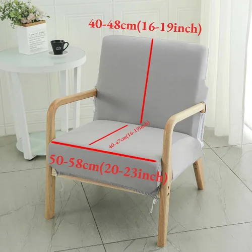 Vista 2 de Funda elástica para silla moderna de mediados de siglo, funda para silla de acento sólido, sillón individual de tela para sala de estar, dormitorio