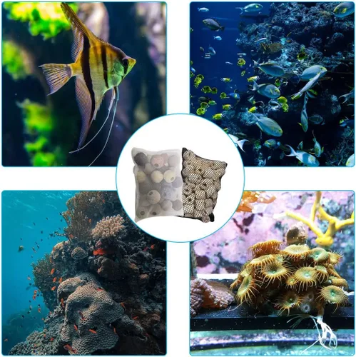 Vista 2 de 5 bolsas de medios de filtro de tanques, bolsa de medios de acuario, bolsas de filtro de acuario, bolsas de filtro de malla para pecera