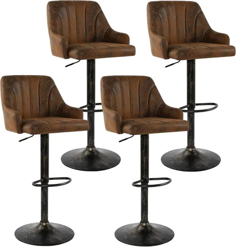 Vista 12 de LSSPAID Juego de 2 taburetes de bar, taburetes de bar giratorios de altura de mostrador ajustable con respaldo y brazos, sillas de bar