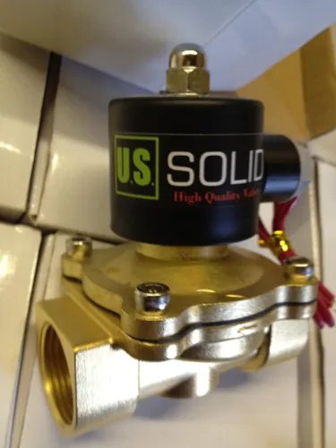Vista 5 de U.S. Solid 1" válvula electromagnética eléctrica de latón 110V CA normalmente cerrada aire no potable aceite de agua diesel